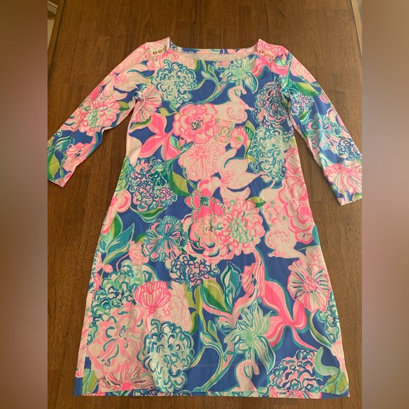 Lilly Pulitzer UPF +50 Sophie Dress SZ M Peony For Your Thoughts - Picture 5 of 16